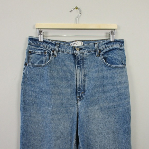 Abercrombie & Fitch The 90s Straight Ultra High Rise Jeans Women 31 12 Long 866 - Picture 7 of 12